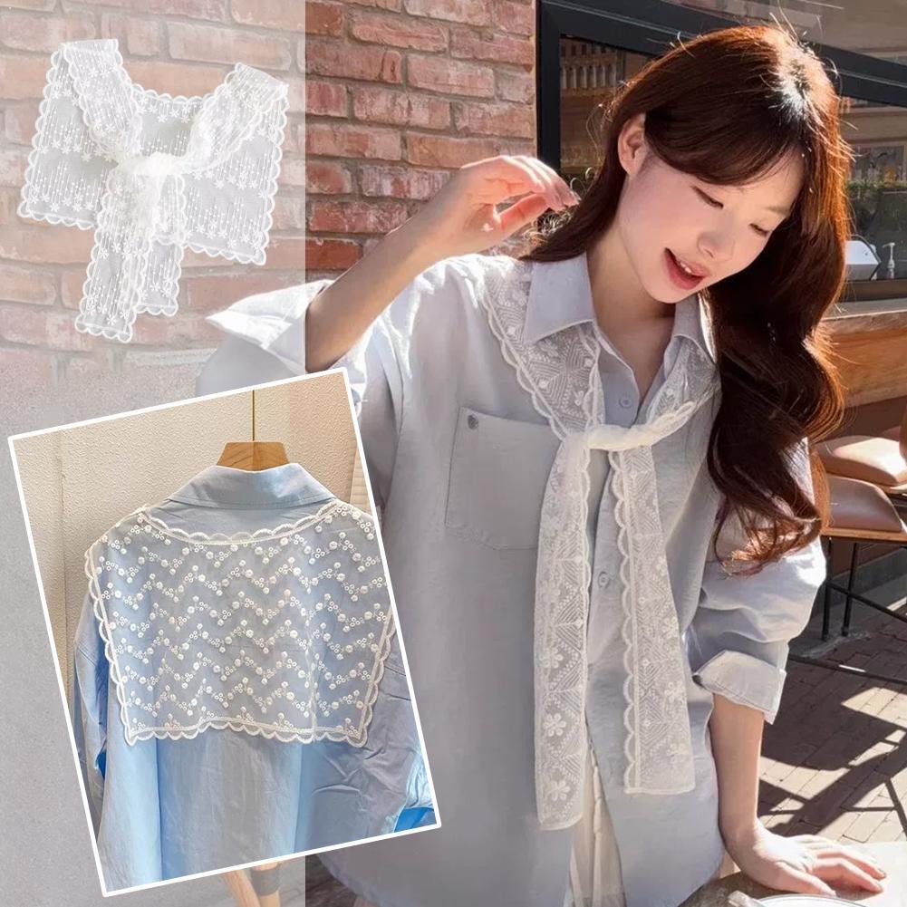 Embroidery Uniforms - French Lace Shawl Scarf for Women
