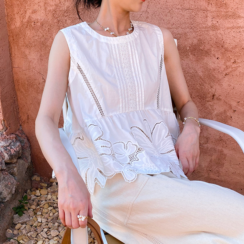 Embroidery Uniforms - French Style Summer Boho Blouse Shirt
