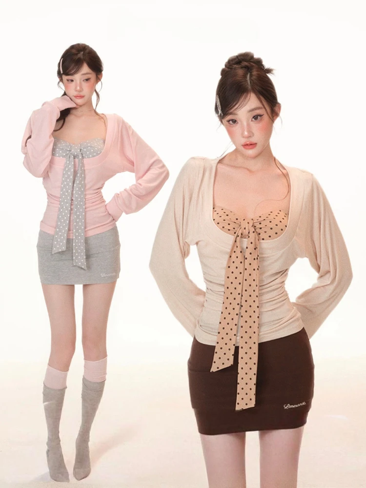 Y2K Two Piece Set: Sexy Pleate - Embroidery A ulasan dan harga
