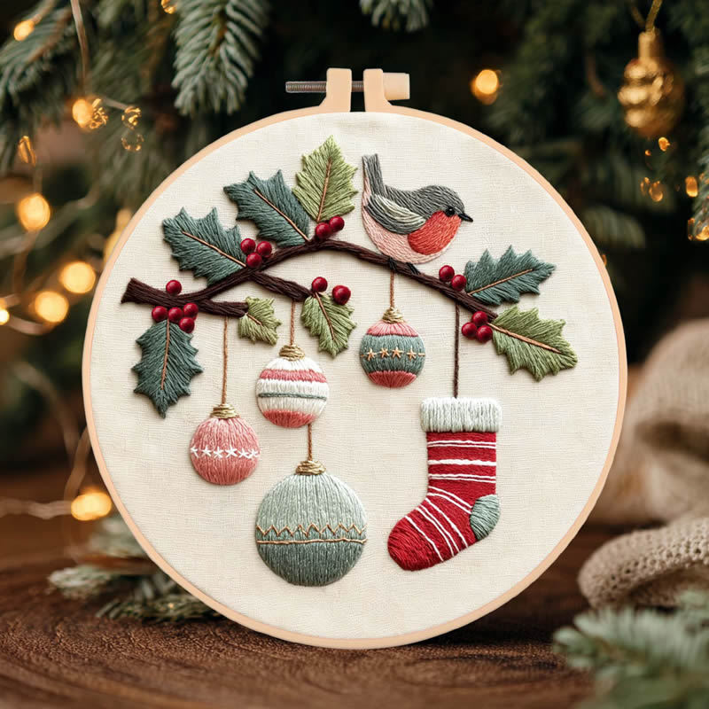 DIY Embroidery Christmas Tree  - Embroidery A ulasan dan harga