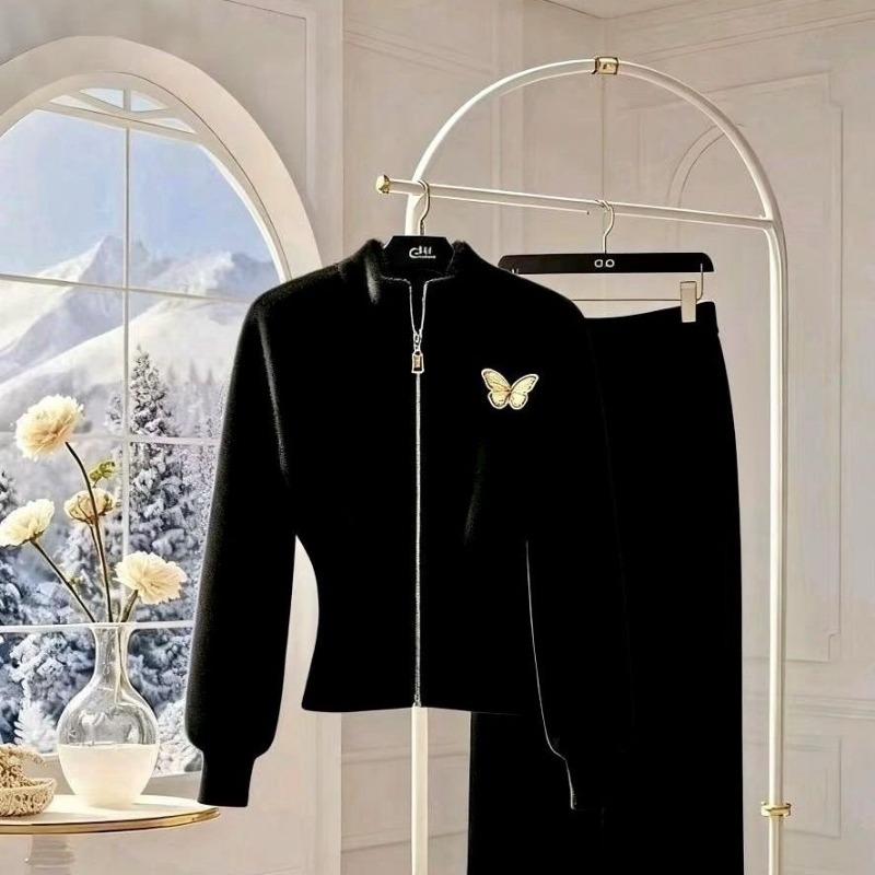 New Luxury High End Woolen Kni - Embroidery Uniforms ulasan dan harga