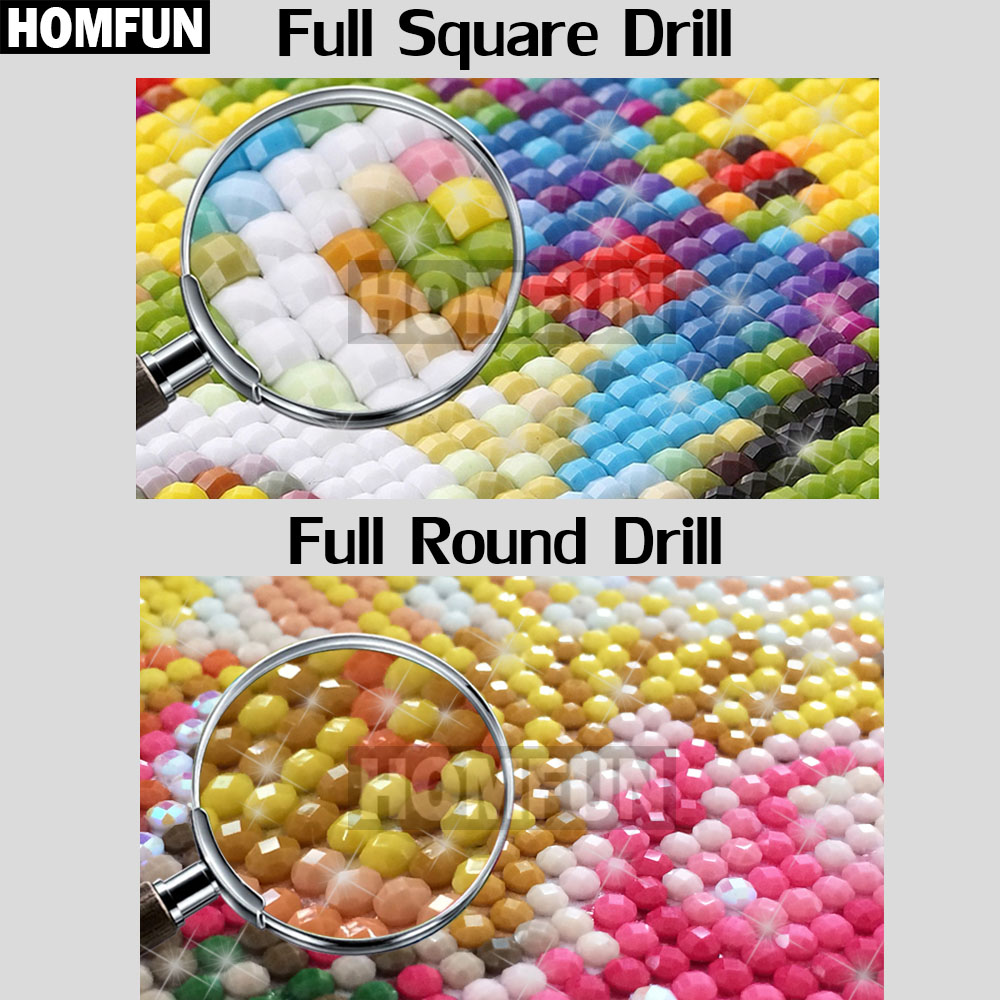 HOMFUN Art 5D Diy Diamond Pain - Embroidery Quote ulasan dan harga