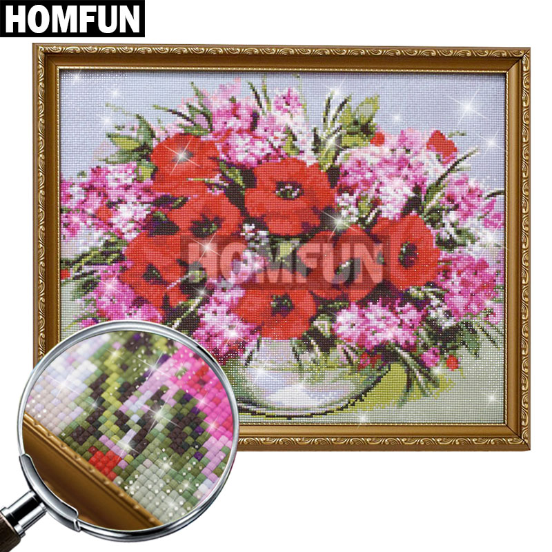 HOMFUN Art 5D Diy Diamond Pain - Embroidery Quote ulasan dan harga