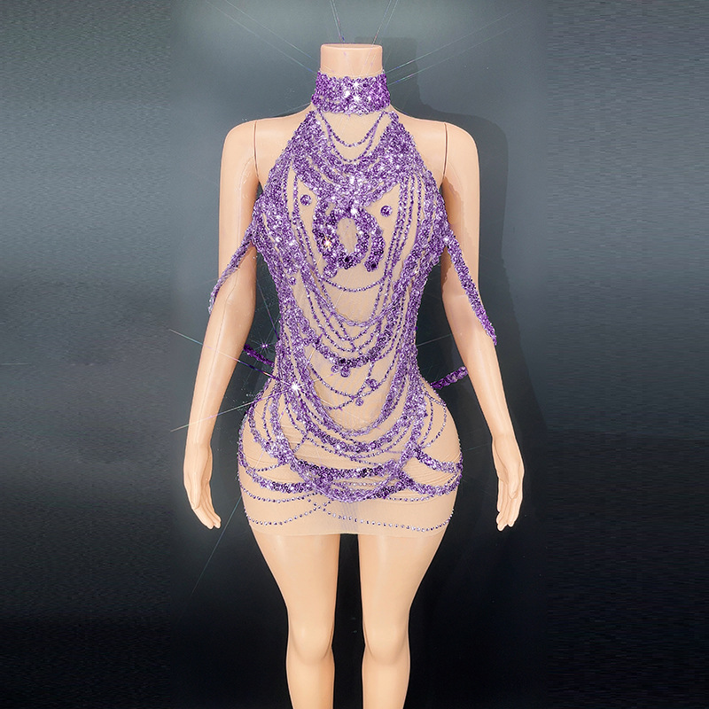 Sexy Sparkly Silver Prom Dress - Embroidery Skirt ulasan dan harga
