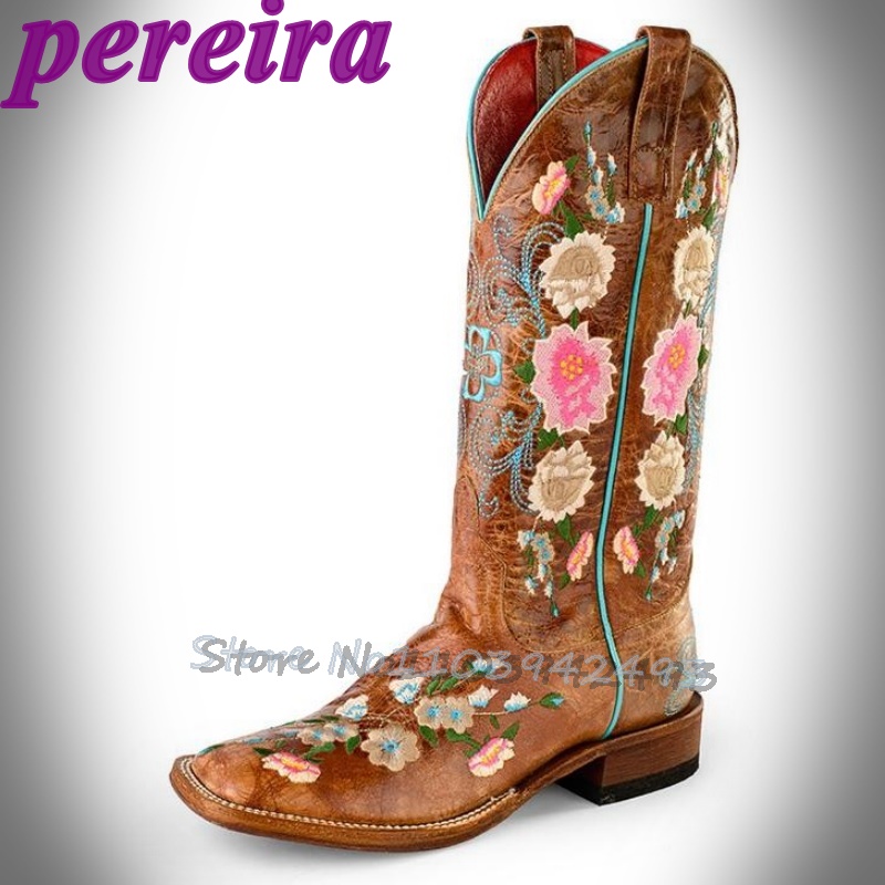 Embroidered Flower Boots Rose  - Embroidery Flower ulasan dan harga