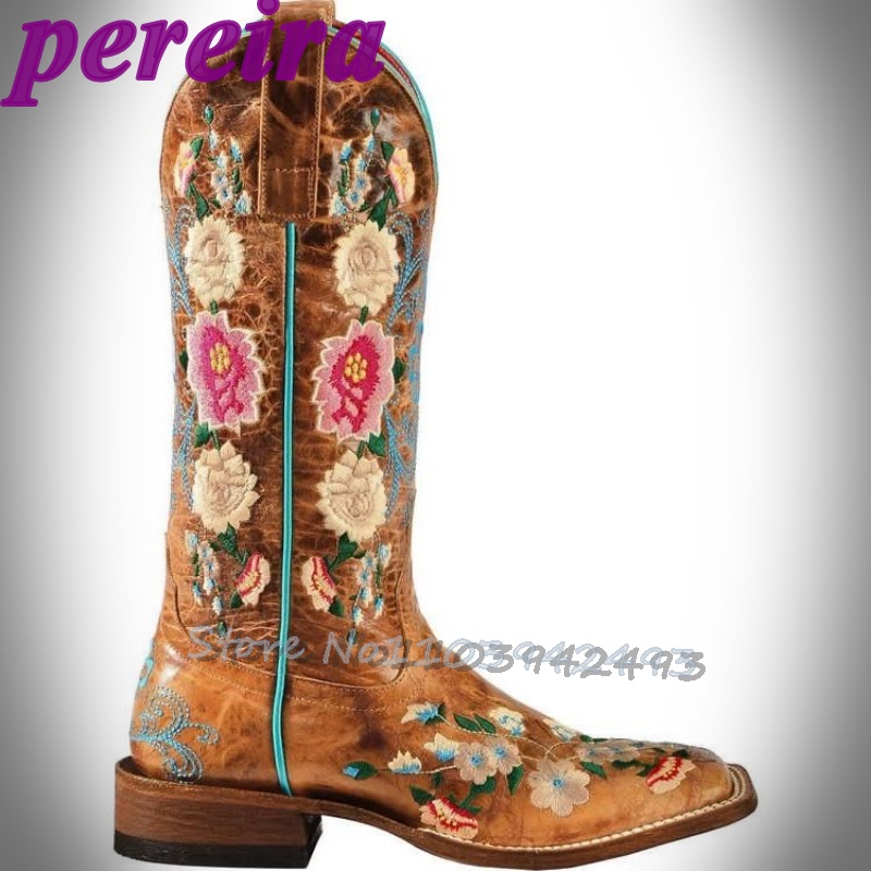 Embroidered Flower Boots Rose  - Embroidery Flower ulasan dan harga