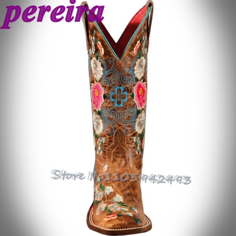 Embroidered Flower Boots Rose  - Embroidery Flower ulasan dan harga