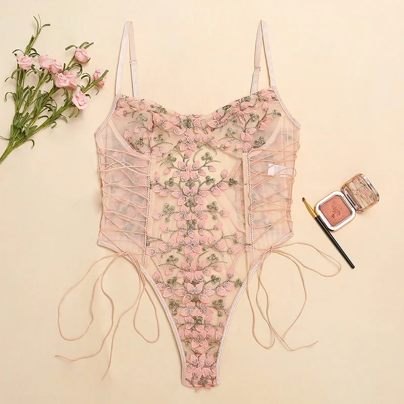 Women Sexy Lingerie Bodysuit F - Embroidery A ulasan dan harga