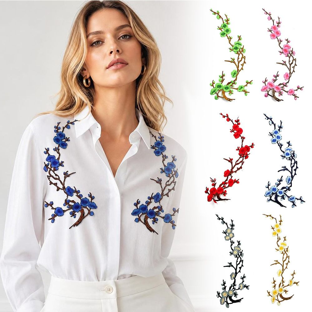 DIY Cherry Blossom Iron On Pat - Embroidery Flower Pattern ulasan dan harga