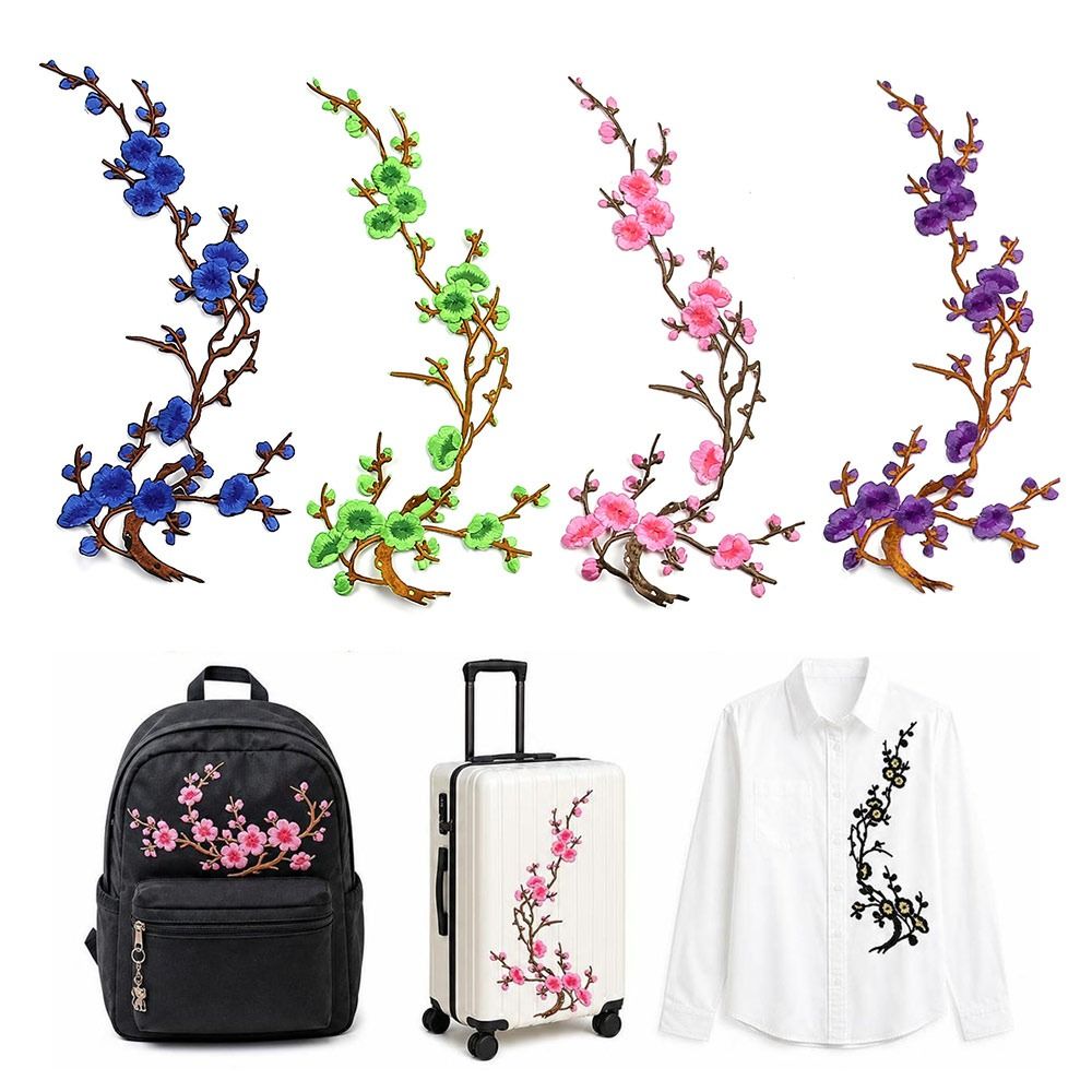 DIY Cherry Blossom Iron On Pat - Embroidery Flower Pattern ulasan dan harga