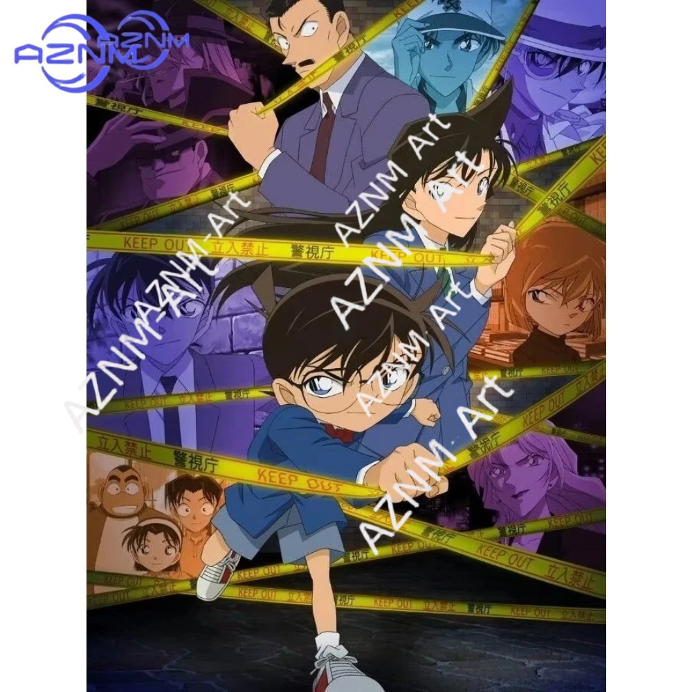 1pc Detective Conan Diamond Pa - Embroidery Painting ulasan dan harga