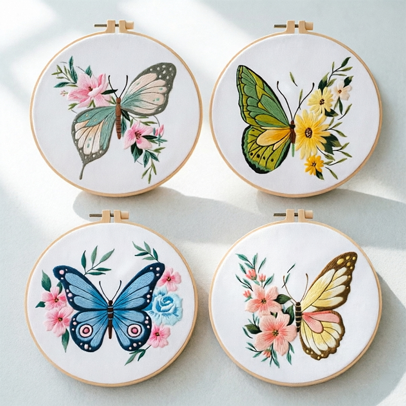 1pc 20X20CM 7.87 inch Embroide - Embroidery A ulasan dan harga
