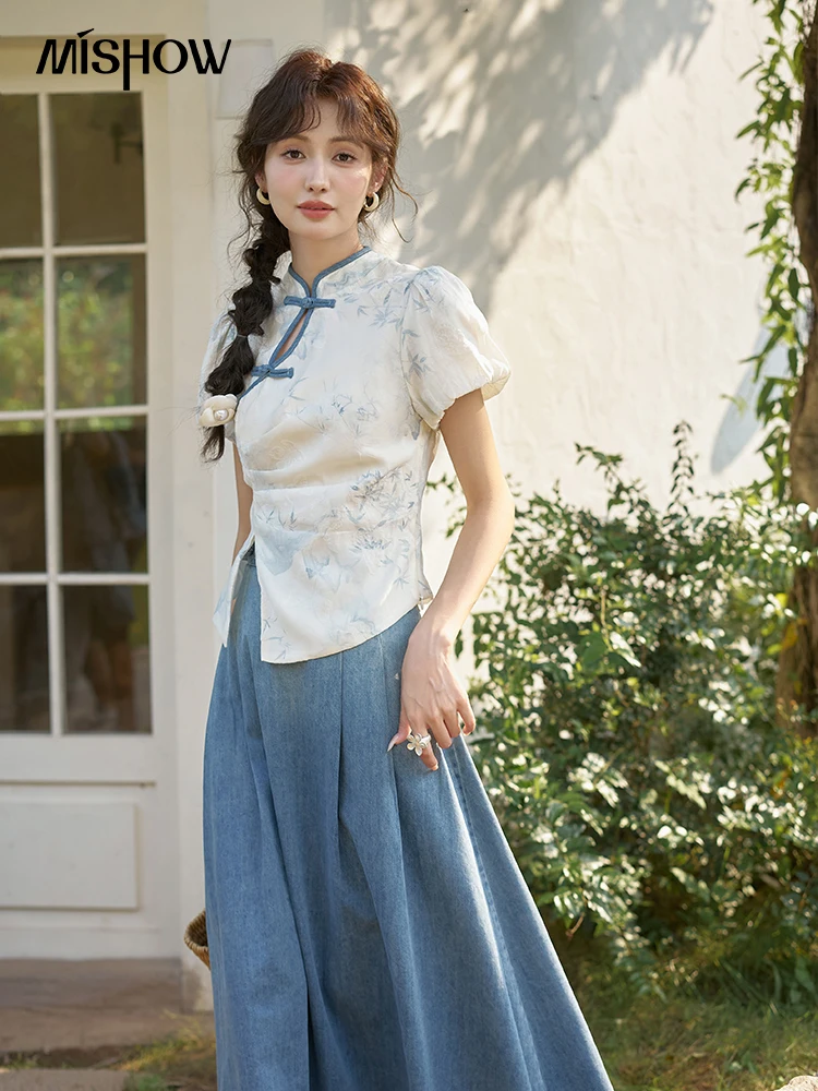 MISHOW Chinese Embroidered T-s - Embroidery Skirt ulasan dan harga