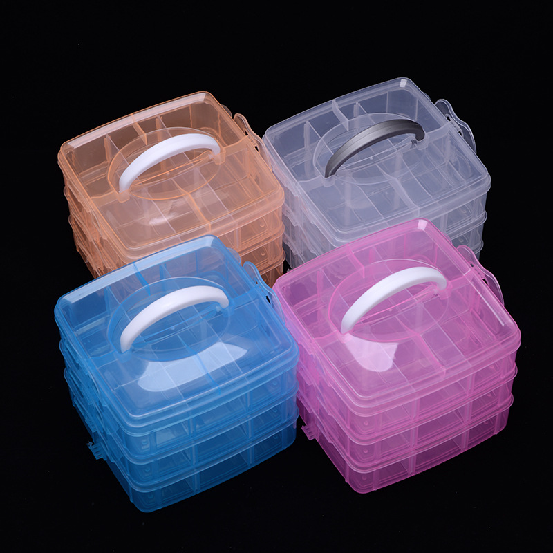 3 Layers 18 Compartments Plast - Embroidery Floss ulasan dan harga
