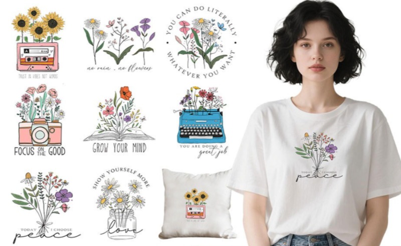 Cartoon Floral Flower Iron On  - Embroidery Flower ulasan dan harga