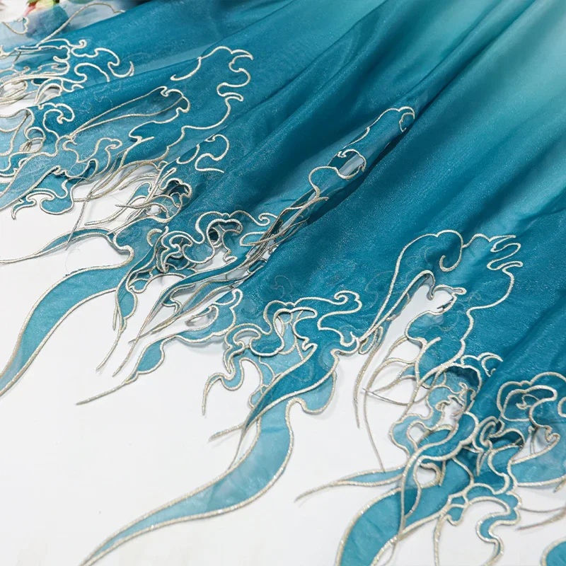 Chinese Style Embroidery Lotus - Embroidery Skirt ulasan dan harga