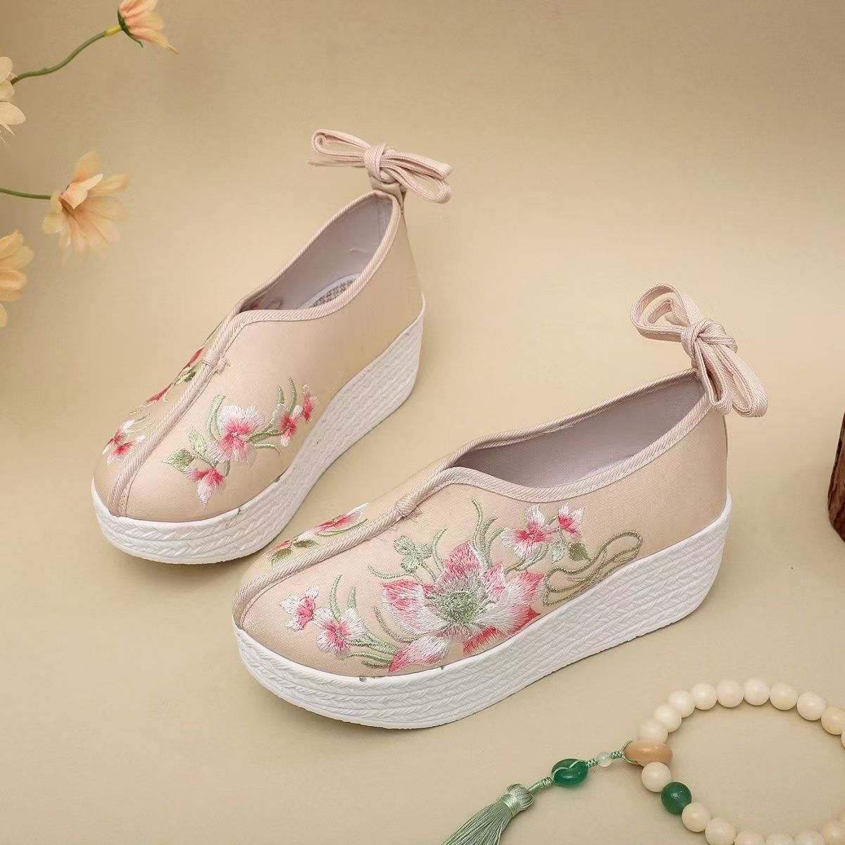 Woman Ethnic Style Wedges Embr - Embroidery Skirt ulasan dan harga