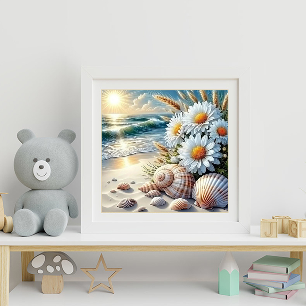 Diamond Painting Seaside Lands - Embroidery Daisy Flower ulasan dan harga