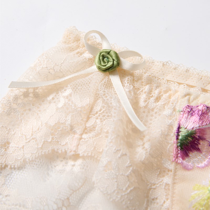 Lace See Through Women Sexy Li - Embroidery Flower ulasan dan harga