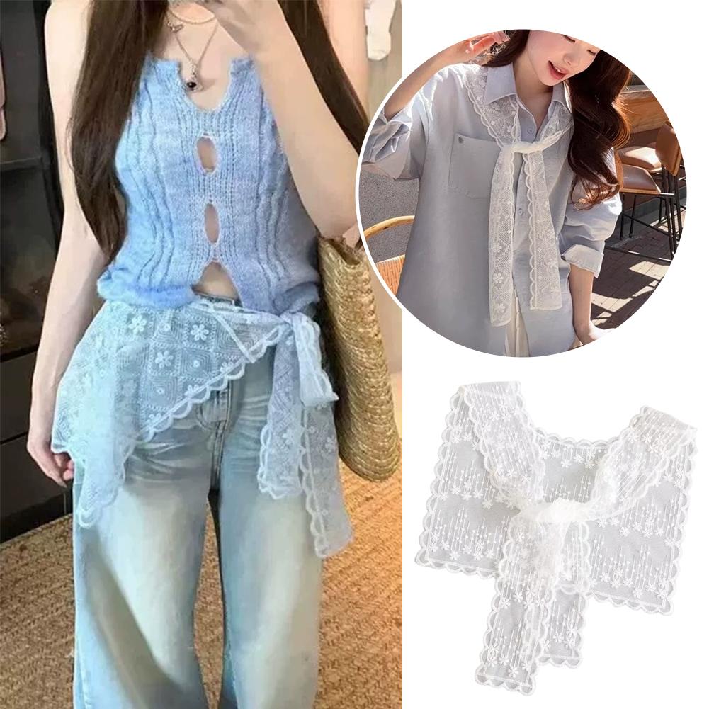 French Lace Shawl Scarf for Wo - Embroidery Uniforms ulasan dan harga