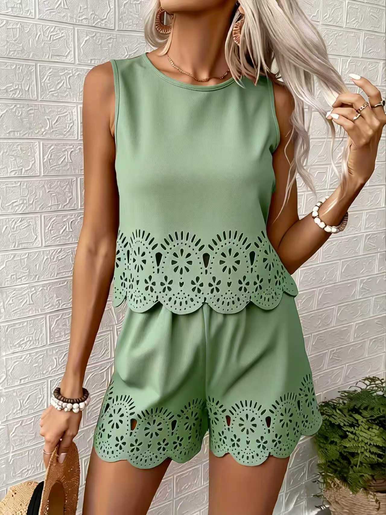 Elegant Casual Shorts Suit Spr - Embroidery Uniforms ulasan dan harga