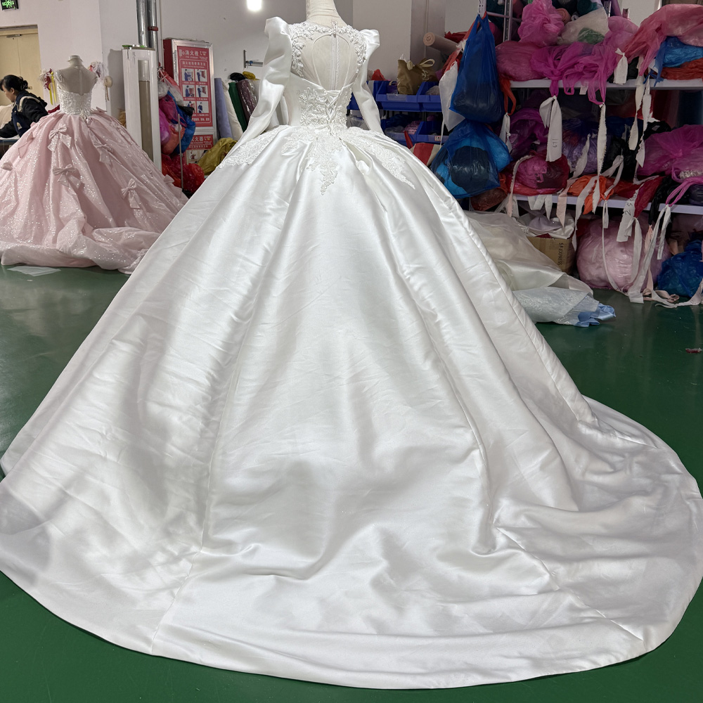 Pure White Long Sleeve Wedding - Embroidery White Dress ulasan dan harga