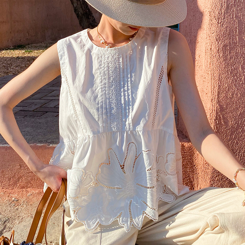 French Style Summer Boho Blous - Embroidery Uniforms ulasan dan harga