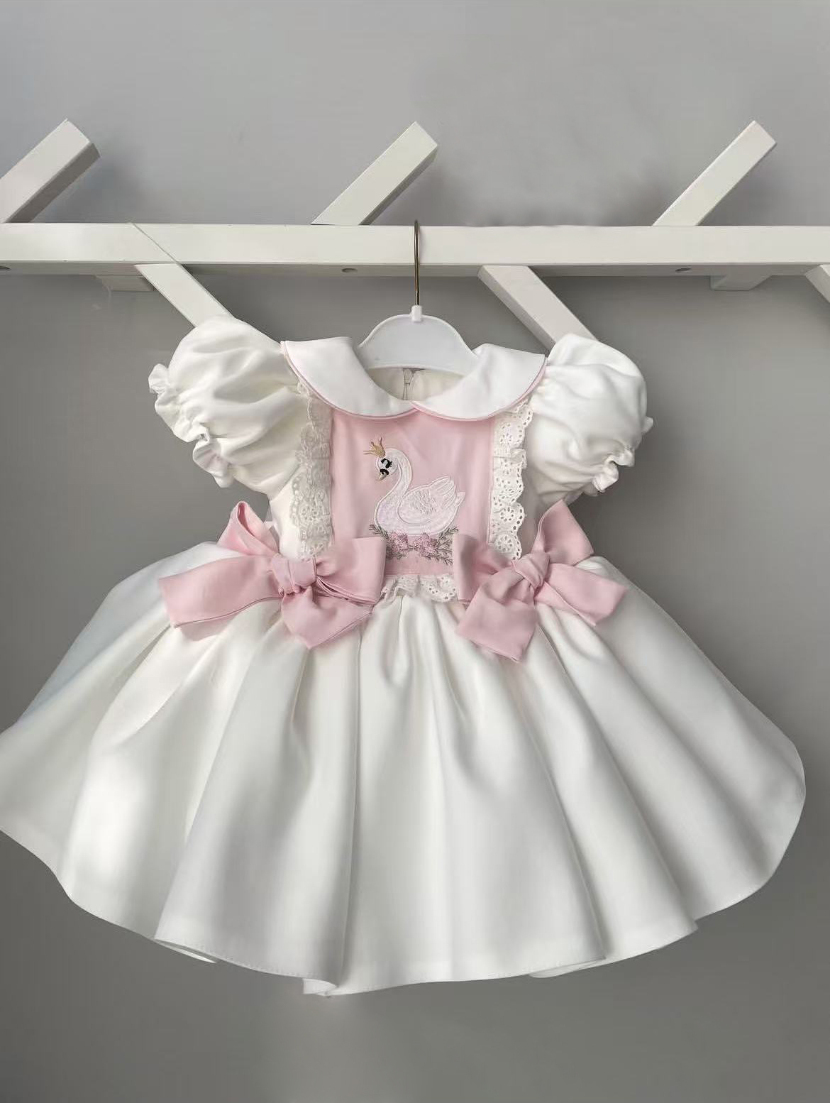 0-12Y Baby Girl Summer White S - Embroidery White Dress ulasan dan harga