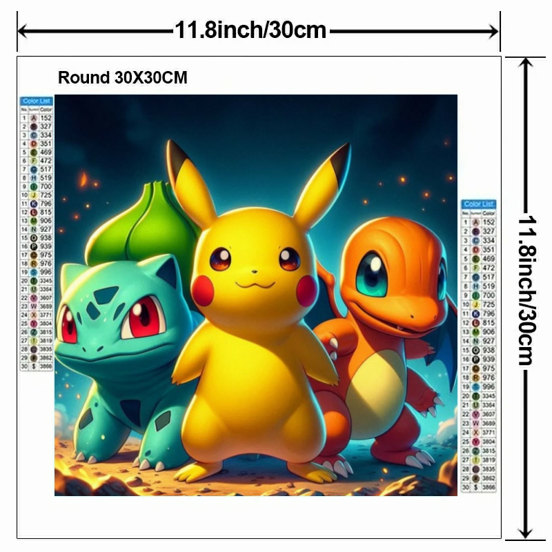 Cartoon Pokémon 5D DIY Diamond - Embroidery Gift Ideas ulasan dan harga