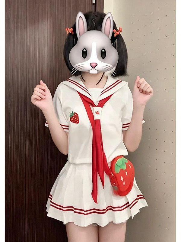 2026 Anime JK Uniform Strawber - Embroidery Uniforms ulasan dan harga