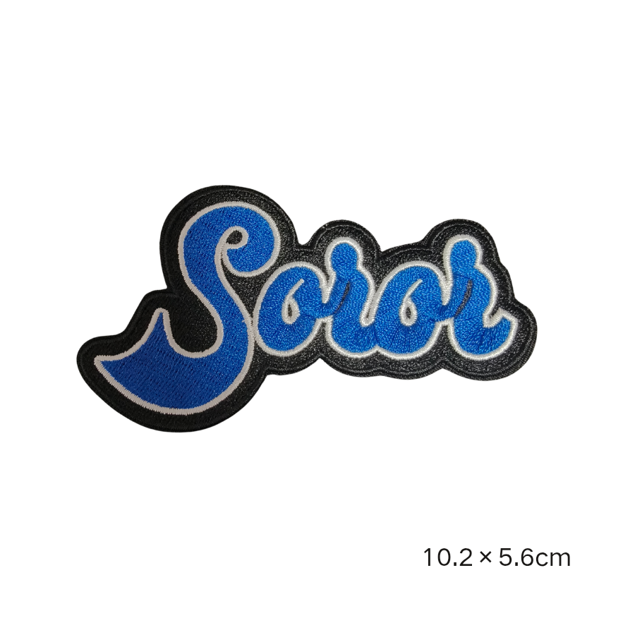 2PCS Zeta Phi Beta Black Blue  - Embroidery Quote ulasan dan harga