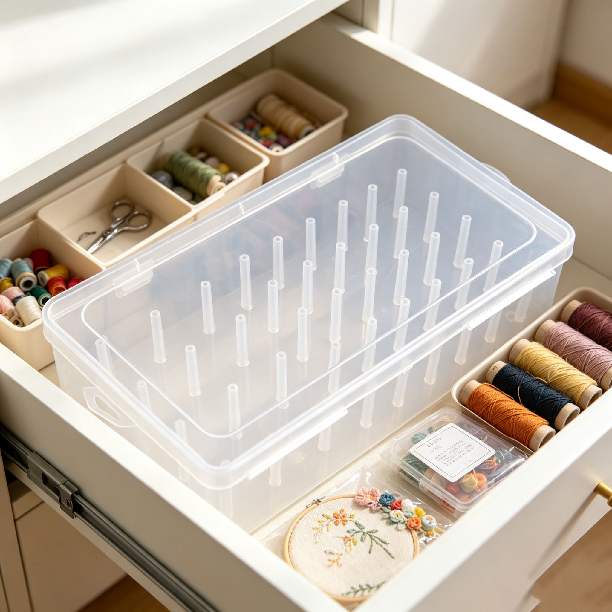 Thread Spool Organizer Box, Cl - Embroidery Floss ulasan dan harga