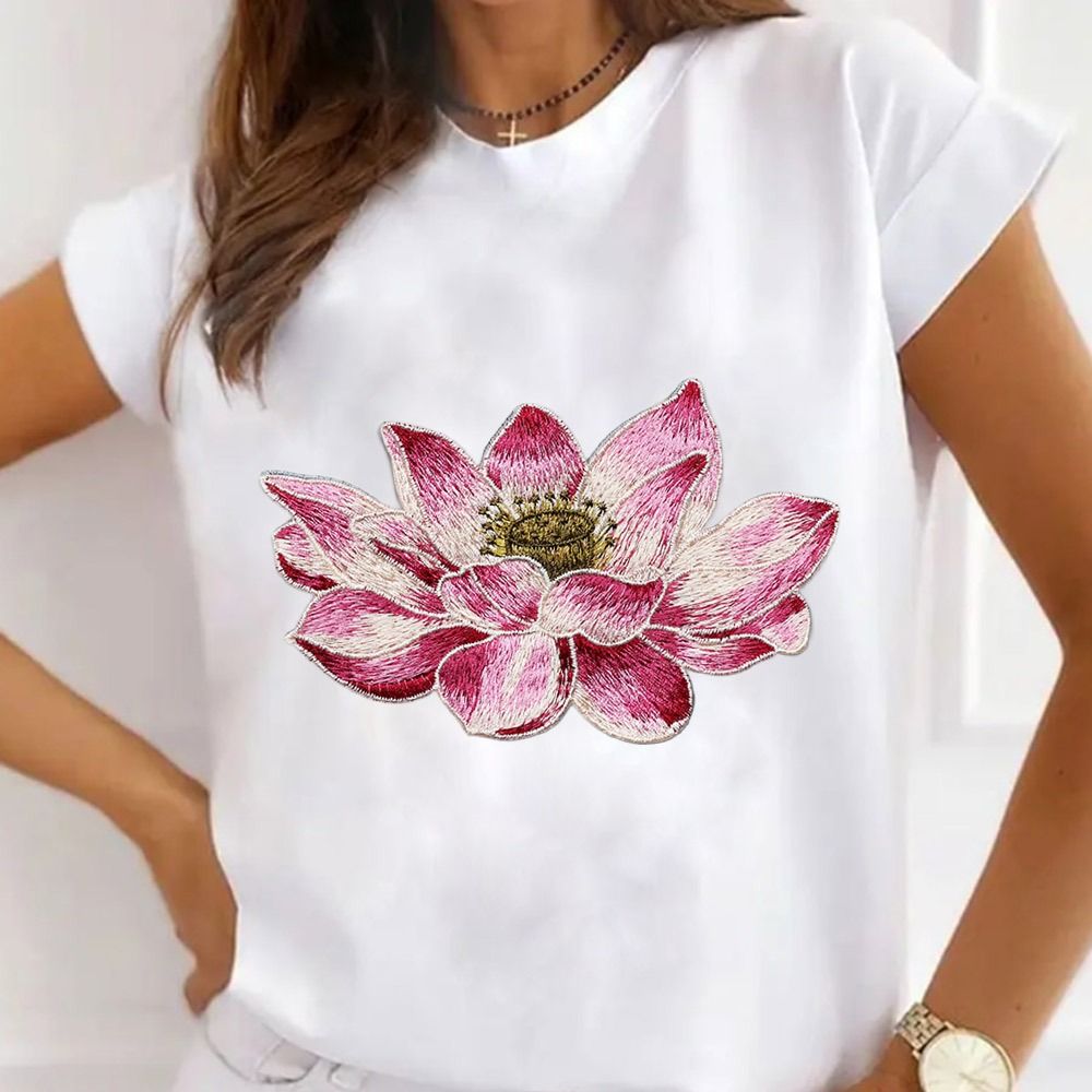 Soft Lotus Flower Patch Embroi - Embroidery Flower Pattern ulasan dan harga