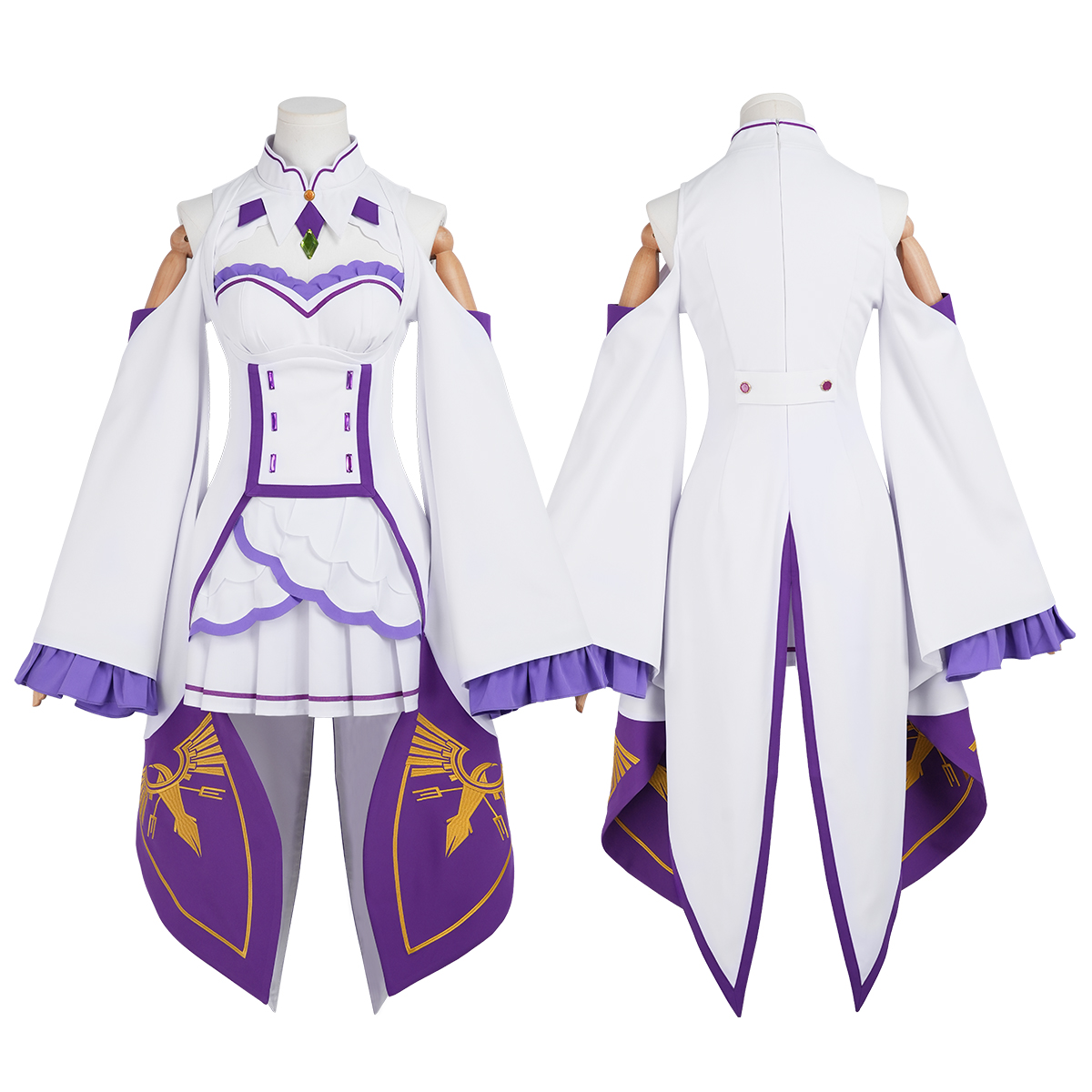 HOLOUN Zero Anime Emilia Cospl - Embroidery Skirt ulasan dan harga