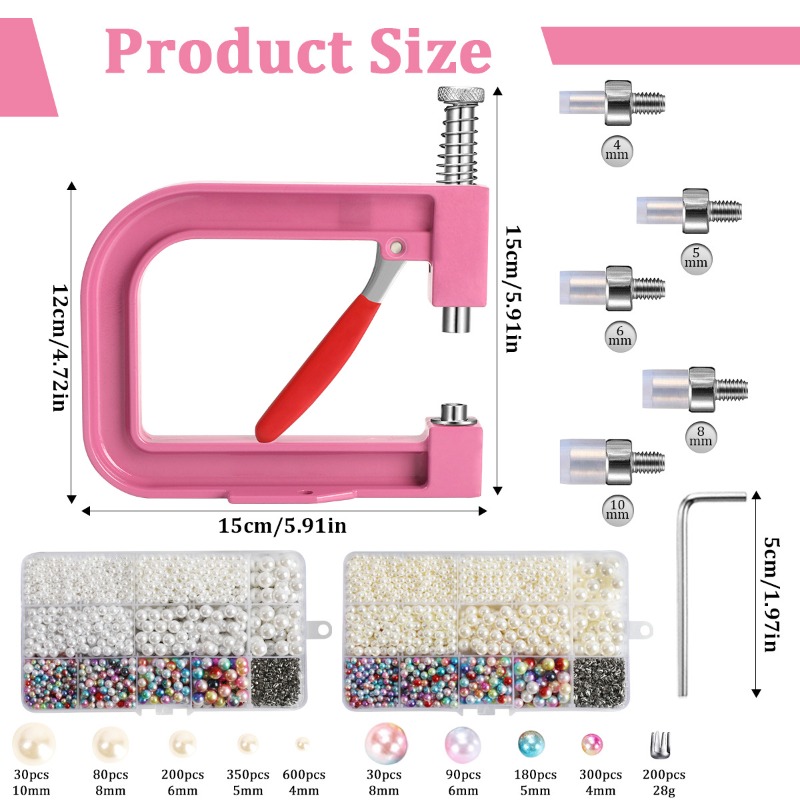 Hand Press Pearl Setting Tool  - Embroidery Xpress ulasan dan harga