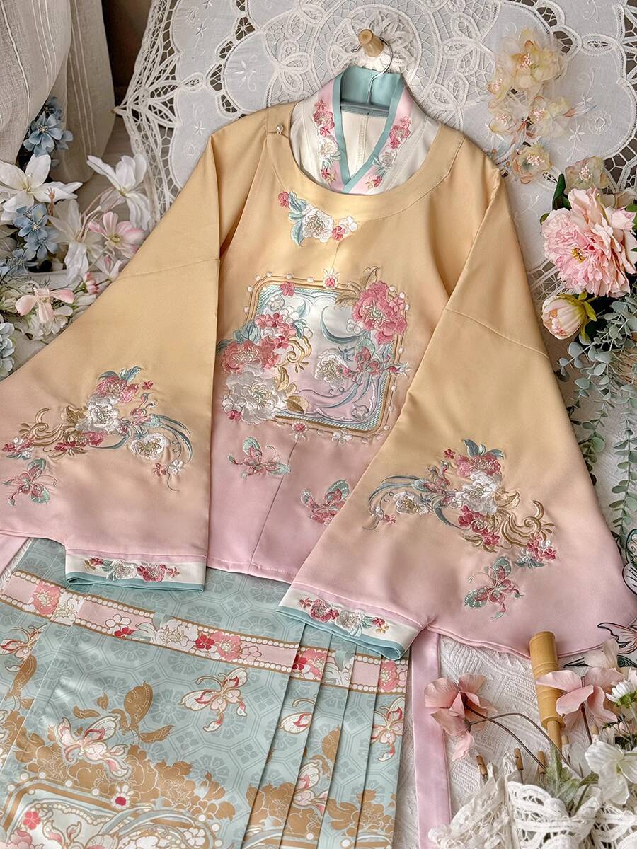 New Hanfu Women Ming System Ro - Embroidery Skirt ulasan dan harga