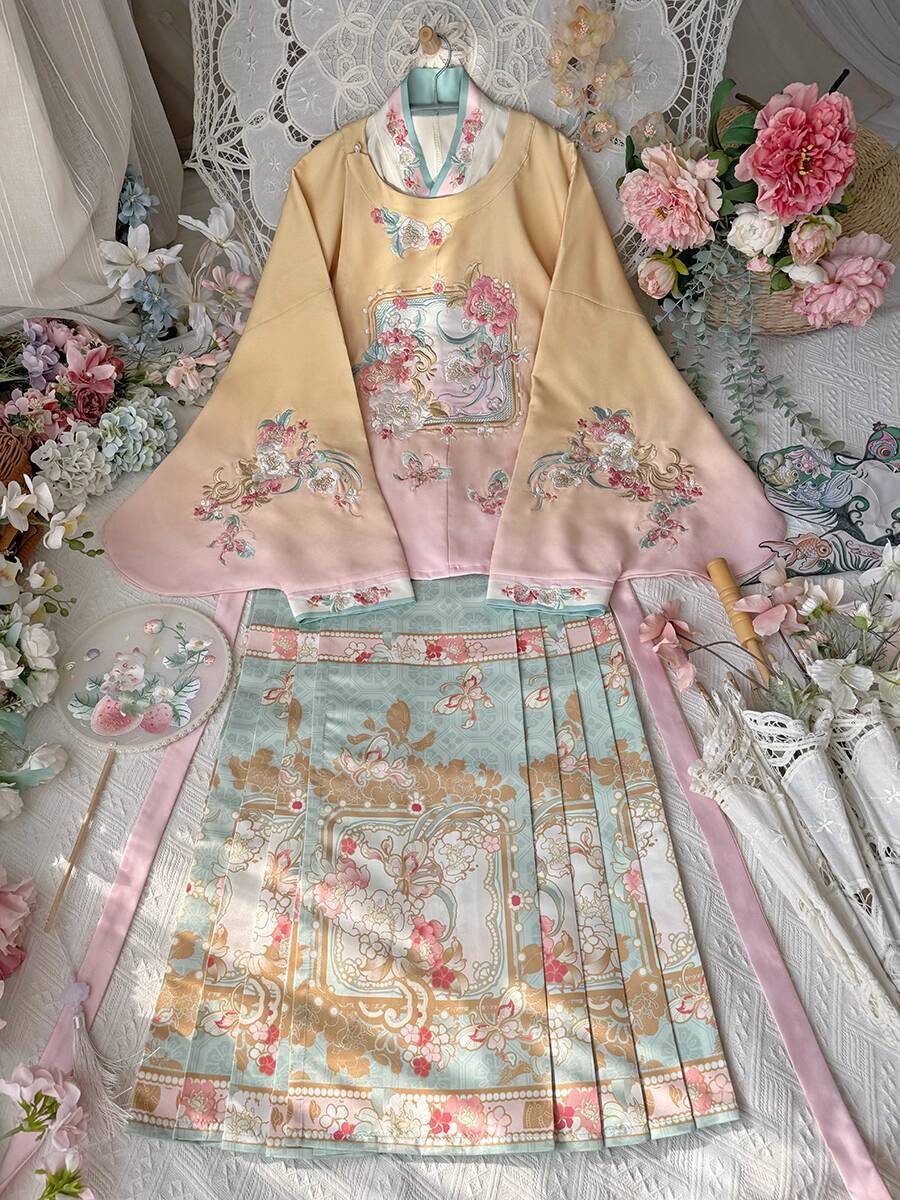 New Hanfu Women Ming System Ro - Embroidery Skirt ulasan dan harga