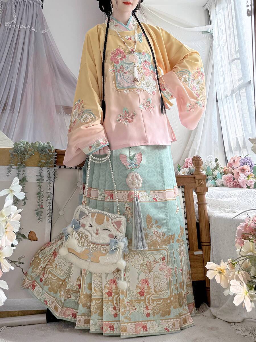 New Hanfu Women Ming System Ro - Embroidery Skirt ulasan dan harga