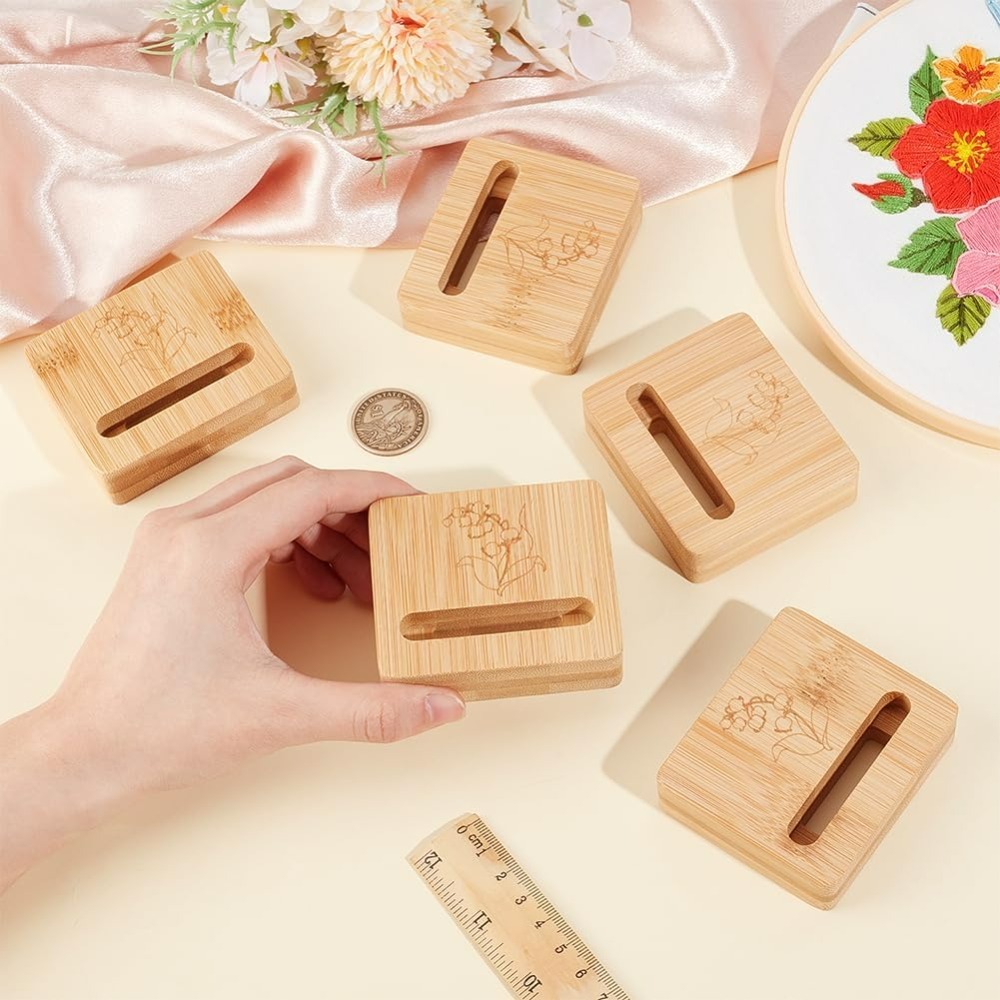 6Pcs Embroidery Hoop Rectangle - Embroidery Flower Pattern ulasan dan harga