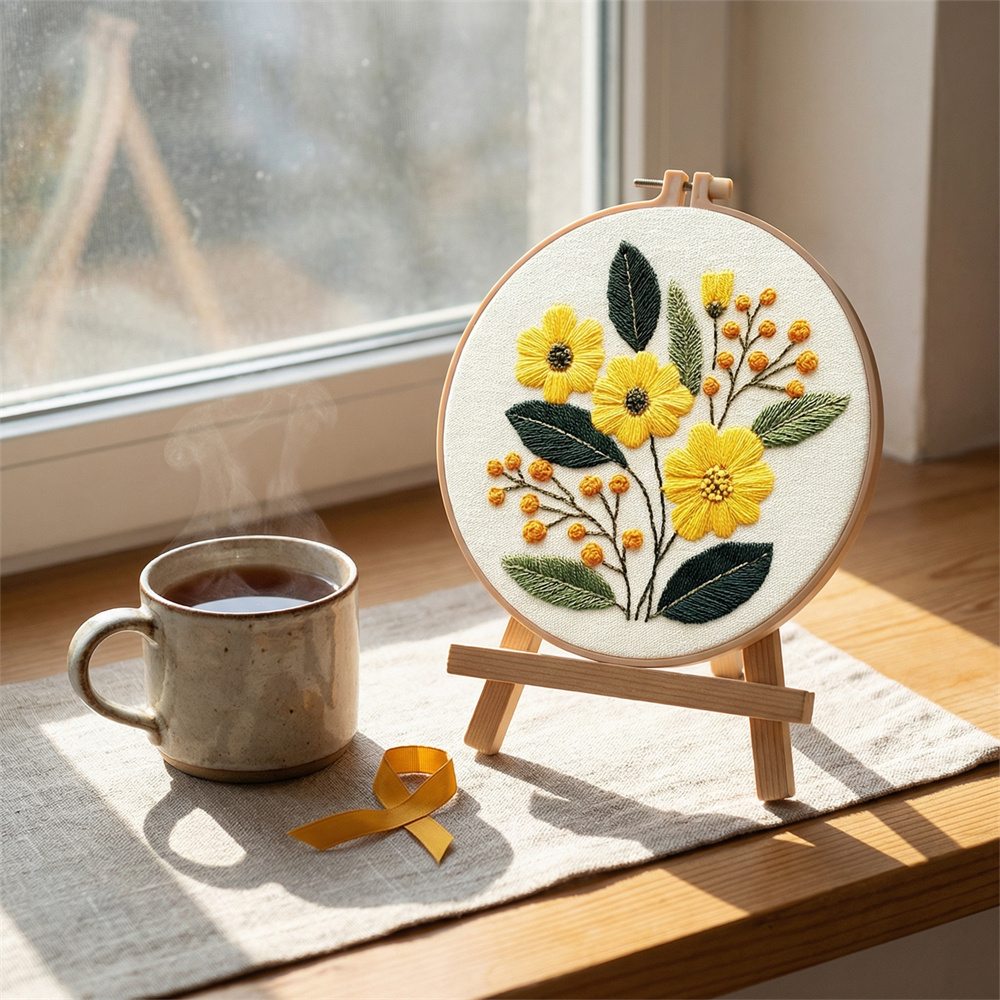MomoArt DIY Embroidery Kit Flo - Embroidery Daisy Flower ulasan dan harga