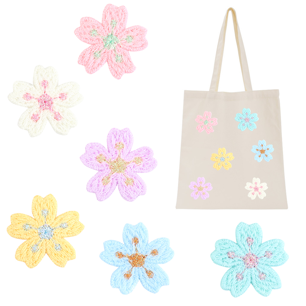 20pcs/lot Colorful 2.4cm Embro - Embroidery Flower ulasan dan harga