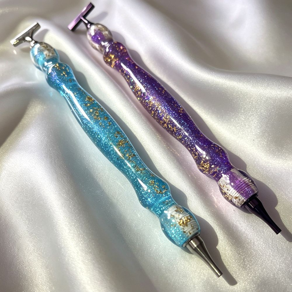 New Shiny Blue/Purple Gold Foi - Embroidery Painting ulasan dan harga