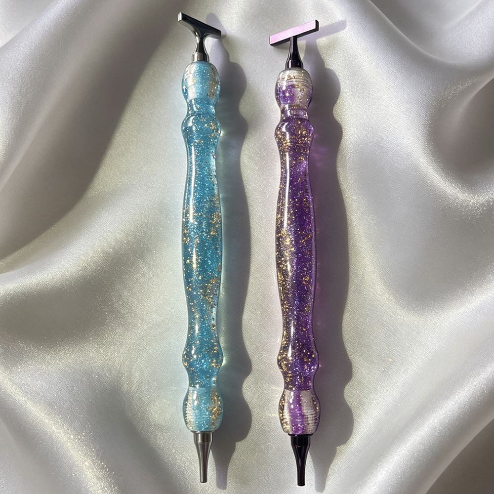 New Shiny Blue/Purple Gold Foi - Embroidery Painting ulasan dan harga