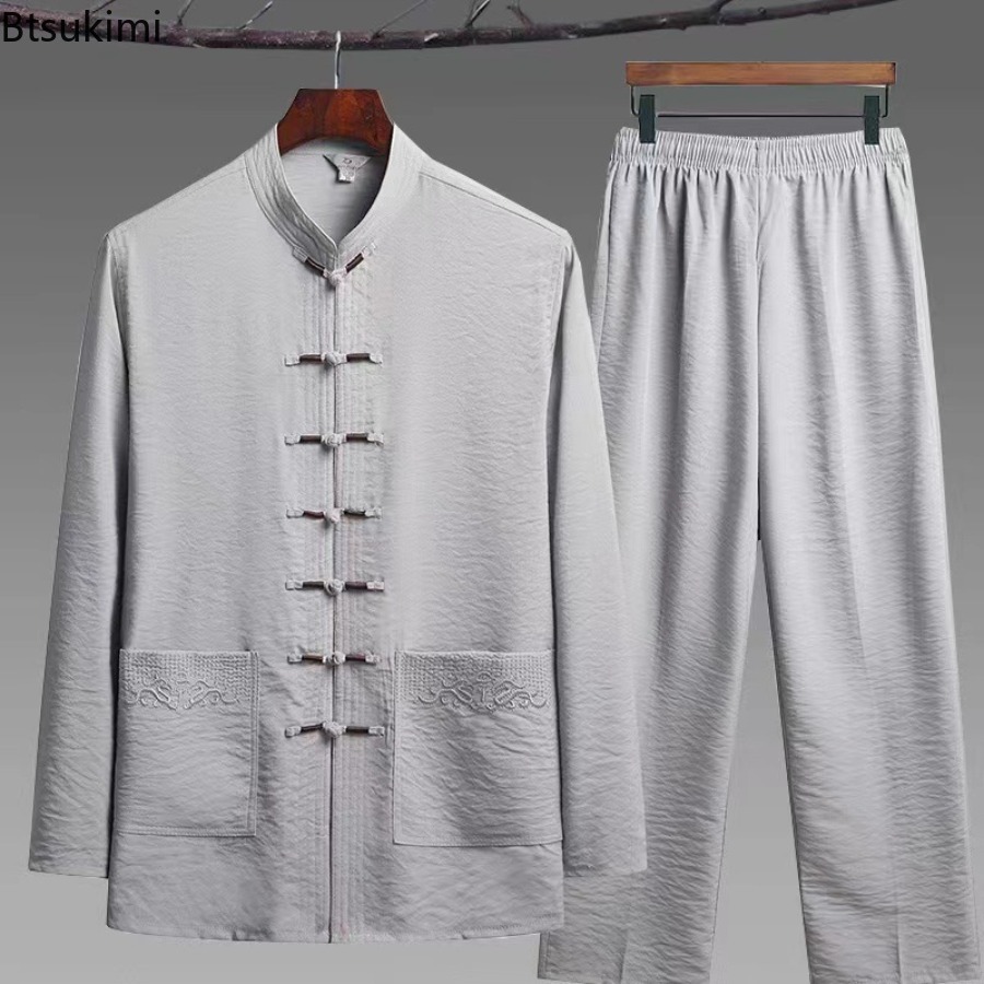Chinese Style Set Men's Spring - Embroidery Uniforms ulasan dan harga