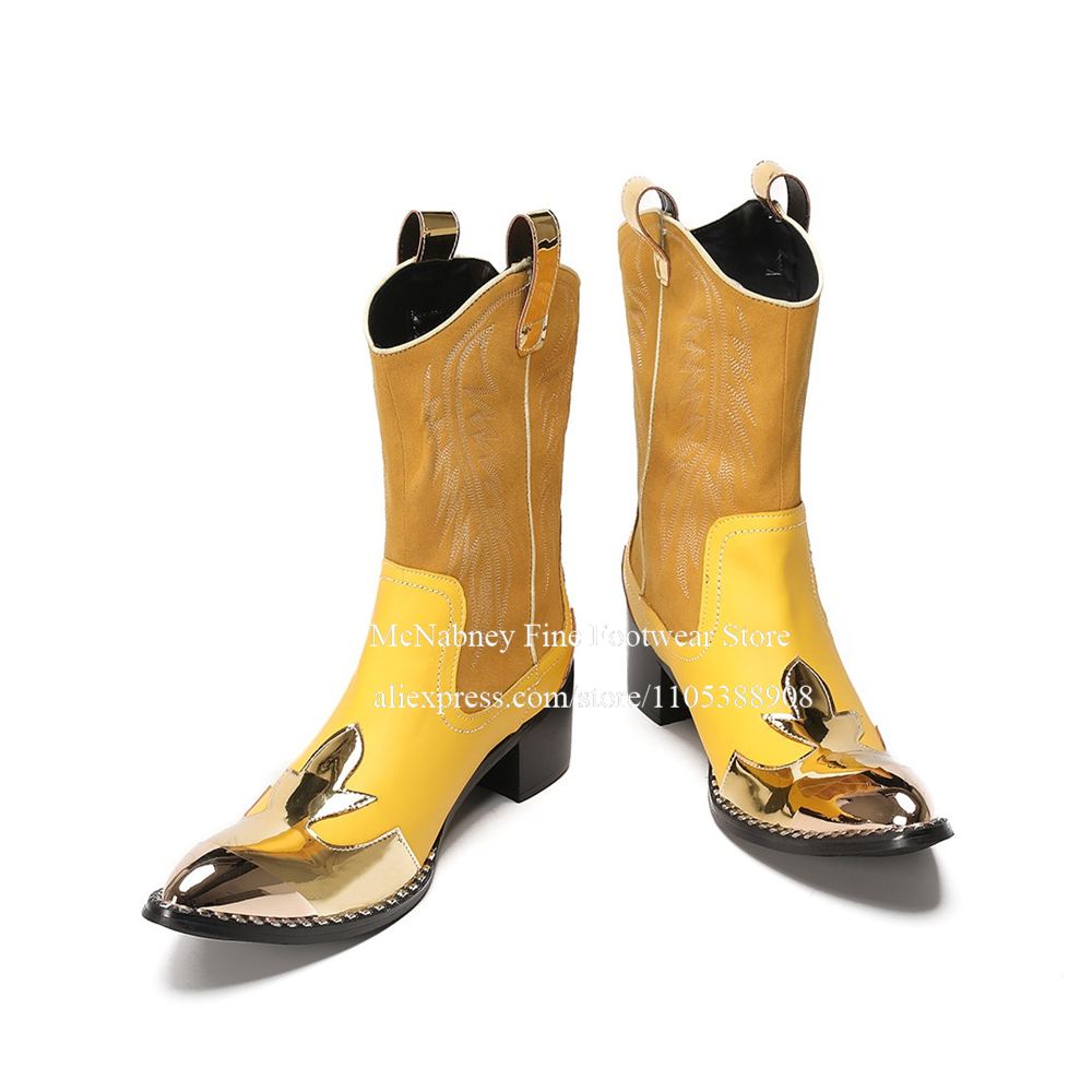 Yellow Gold Metal Toe Suede We - Embroidery Yellow ulasan dan harga