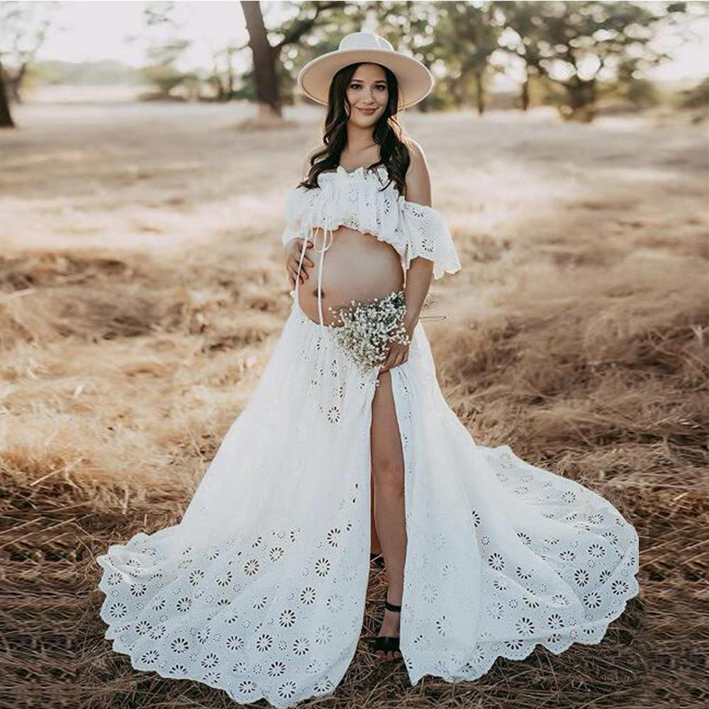 Plus Size Maternity Dresses Ph - Embroidery White Dress ulasan dan harga